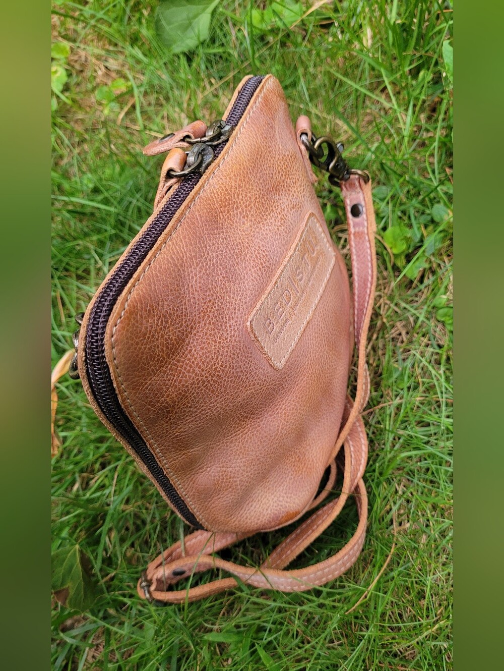 Bed Stu Leather Bag Venture Tan Rustic Mason - Picture 8 of 12